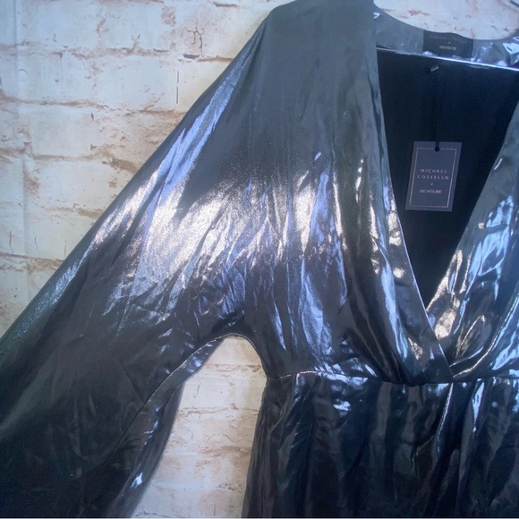 Michael Costello x REVOLVE Tiana Mini Dress in Silver Size Small NEW - Picture 5 of 8